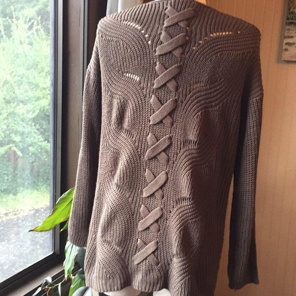 Green cardigan knit‎